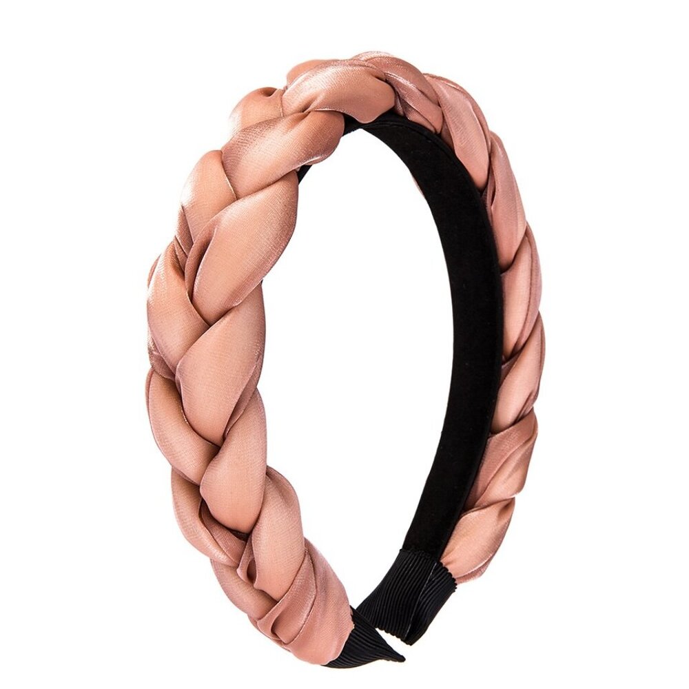 8 Other Reasons Twist Headband Pink Organza textile braided